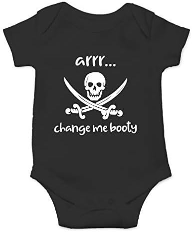 AW אופנות ARRR שנה לי שלל - בדיחה פיראטית מצחיקה, קפטן מקסים - גוף תינוק חמוד של תינוק מקשה אחת