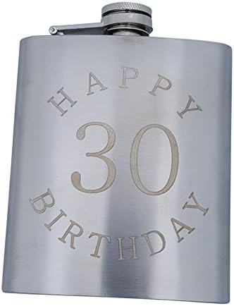 ערכת מתנה לבקבוקון ליום הולדת 30-בקבוק 7 עוז חרוט עם יום הולדת שמח 30