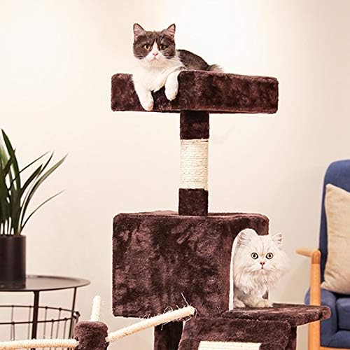 מולו חתול עצי חתול טיפוס מסגרת, קצר קטיפה סיסל חתול טיפוס מסגרת חתול עץ מגדל ללבוש ושריטות התנגדות 4 חתול מיטות