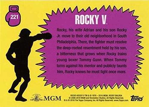 Topps Rocky 40 שנה לכרטיס מסחר Nonsport 221 האב והבן רוקי החמישי