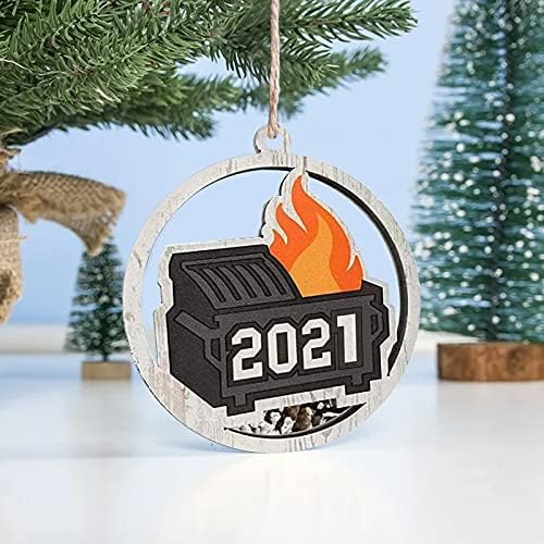 GBSELL 2021 אש זבל - עץ חג המולד עץ תליון קישוטים תלייה יצירתי עם חבל - מתנה יצירתית לחג חג המולד
