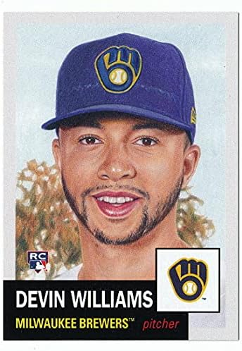 2020 Topps MLB הסט החייתי 365 DEVIN WILLIAMS RC RC ROOKIE MILWAUKEE BREWERS רשמי כרטיס בייסבול מקוון בלעדי עם