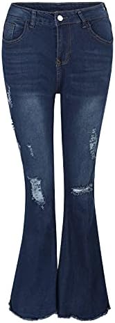 על מכנסיים נשים שטפו מכנסיים ג'ינס נשים נשים התלקחו מופרזות מכנסיים רזים מירך פלוס מכנסיים קצרים בגודל לנשים ג'ין