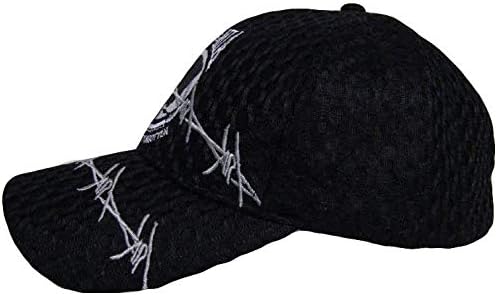 Powmia Pow Mia Mesh Style תיל תיל מעולם לא נשכח בייסבול כובע כובע רקום שחור