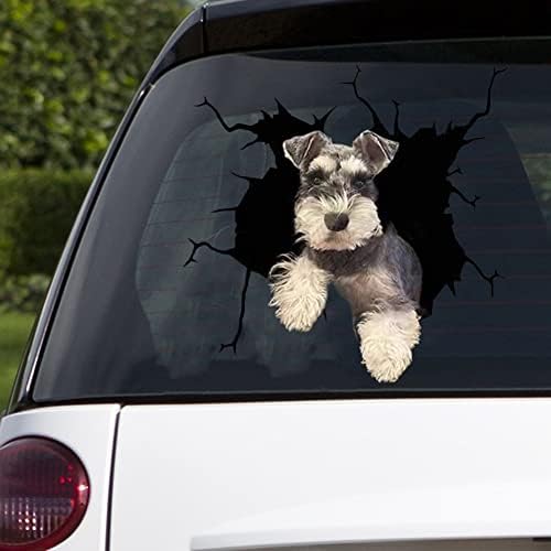 חלון כלבים נצמד לרכב מדבקות סדק מדבקות חיות מחמד חיה ריאליסטית מצחיק תלת מימד האסקי קיר קיר קיר דלת זכוכית סימולציה