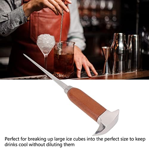 ידית עץ נירוסטה קרח צ'יפר קרח כלי מטבח אביזרי קרח מסעדת ברים ברים אספקה