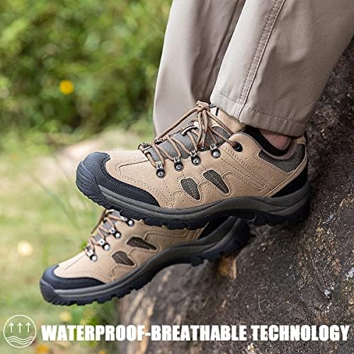 נעלי טיול אטומות למים של CC-LOS, ללא תחרה וקל משקל כל היום גודל נוחות 8-13