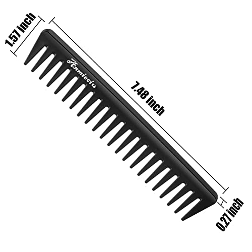מסרק שיניים רחב של 2 PCS ומסרק שיער גדול מתנתק, מסרקי שיער עמידים, מתאימים לשיער מתולתל, שיער ארוך, שיער רטוב או יבש