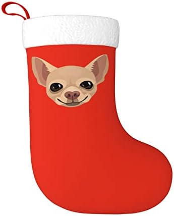 Yoigng chihuauaa כלב פנים פנים חג המולד גרבי חג המולד גרבי חגורה קלאסית קישוט חג אח תלייה