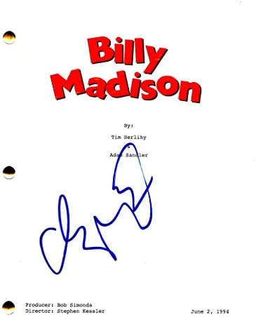 אדם סנדלר חתם על חתימה - בילי מדיסון תסריט קולנוע מלא - בראדלי וויטפורד, נורם מקדונלד, שמח גילמור, הטרבוי, ביג אבא, מר. מעשים,