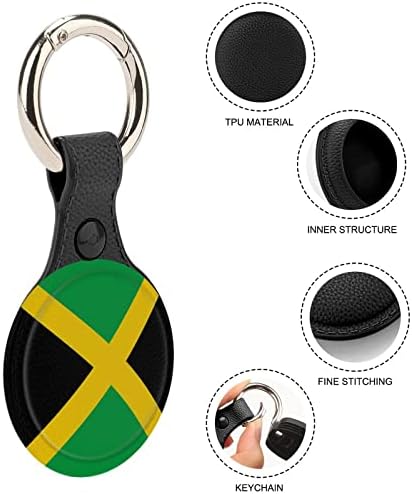 דגל של ג ' מייקה מגן מקרה תואם עבור איירטאג אנטי אבוד איתור מחזיק עם מפתח טבעת עבור ארנק מטען צווארון חתול כלב