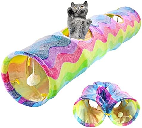 WZHSDKL חתולים אינטראקטיביים צעצועים לחתולים מתקפלים צעצועים לצינור חתולים לחתולים אימון חתלתול צעצוע של