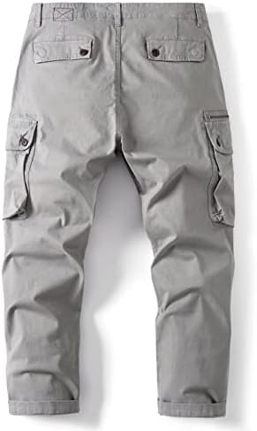 גברים של מכנסיים מטען אופנה טלאי כיס ג ' ינס מכנסיים חיצוני ספורט מכנסיים בתוספת גודל מלא אורך מכנסי טרנינג מכנסיים