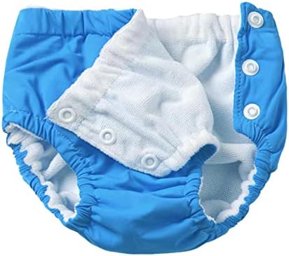 פעוטות של Venjoe לשימוש חוזר חיתול שחייה בנות תינוקות בנות רחיץ בגד ים שיעור בגדי ים מכנסיים כחול 18-24 חודשים