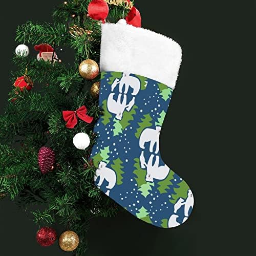 דוב קוטב גרב חג המולד גרב חג חג המולד גרביים תלויים עם קישוט שרוול קצר לפלאש למסיבת חג ביתי