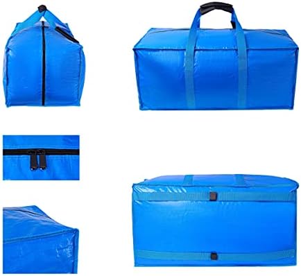 Beisuosi שקיות תנועה ואחסון - כבד גדול במיוחד עם רוכסן, אחסון בגדים, שקית שומר כחול 3PSC