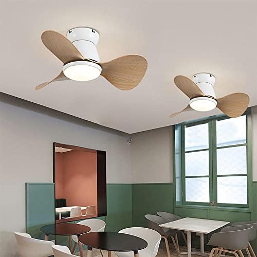 איבאלודי 24 אינץ מאוורר תקרה מקורה עם אור LED 6 הילוכים מהירות רוח מאוורר אור יצירתי מאוורר תקרת אור אוכל חדר אוכל