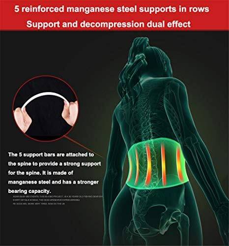 עטיפת חגורת המותניים החשמלית של ZJDU, חגורת מותניים מחוממת ניידת עם עיסוי רטט - להקלה על כאבי גב, מתח בטן