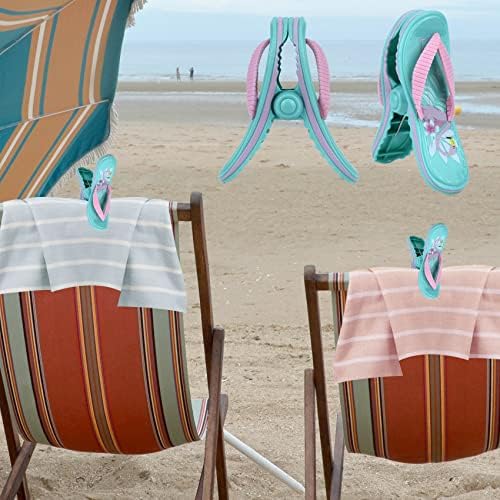 קטעי מגבת חוף לכיסא בגודל ג'מבו בגדי פלסטיק יתדות לכיסאות בריכה קליפים מאובטחים לכיסאות חוף