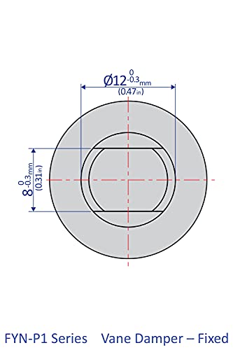 Bansbach Easylift Fyn-P1-R153 שופטים סיבוביים/סוג של שבש, 45 ממ x 18.5 ממ x 12 ממ