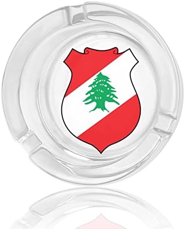 סמל הלאומי של הרפובליקה של מאפרה לבנון מחזיק מאפרה מזכוכית סיגריה למשרד הביתי