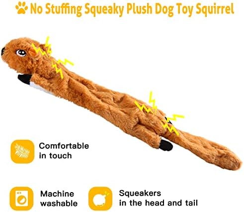 צעצועי גורים של כלבים של איפר 20 חבילה, צעצועי לעיסת גור לניקוי כיף וניקיון שיניים, צעצועים חריקים קטיפה, כדור מתקן לטיפול בכלבים,
