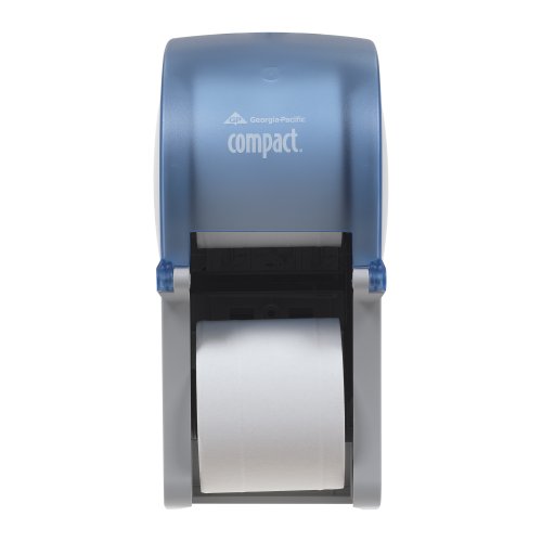 קומפקטי דו-גלילי אנכי אנכי ללא קיבולת גבוהה מתקן נייר טואלט על ידי GP Pro, Splash Blue, 56789, 6.000 W x 6.500” D