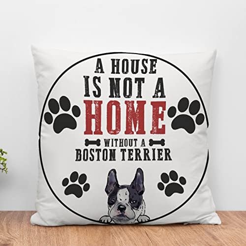 כלב כלב כרית כרית בעלי חיים כיסוי בוסטון טרייר לזרוק כרית בית אינו בית ללא כלב זריקת כריות
