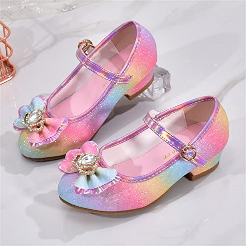 ילדי נעליים עם יהלומים מבריק סנדלי נסיכת נעלי קשת עקבים גבוהים להראות נסיכת נעלי אור עד נעלי בנות