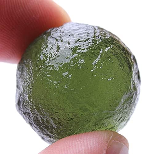 Xiaojia 1 pcs 20 ממ מולדוויט מטאוריט מטאוריט פגיעה כדור זכוכית כדור כדור טבעי אבן מחוספס אנרגיה אבן עמוקה כחולה