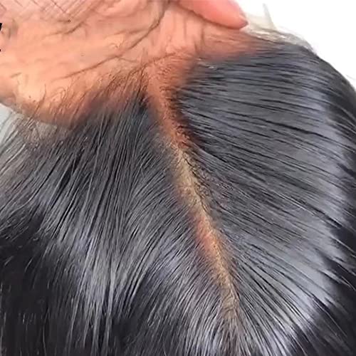 עצם ישר שכבות בלתי נראה תחרה מול פאות לנשים שחורות שיער טבעי 13 * 6 שקוף תחרה פרונטאלית פאה ברזילאי שיער טבעי מראש