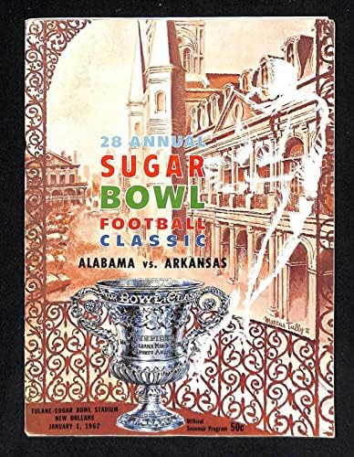 1962 תוכנית קערת סוכר ארקנסו נגד אלבמה דוב בראיינט גאות נט אלופות 85543B27 - תכניות מכללות