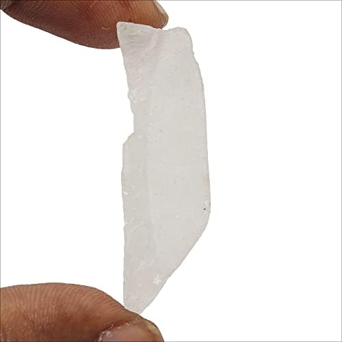 Gemhub מוסמך גולמי מחוספס טבעי ברורה קוורץ לבן 56 ct. אבן חן רופפת לא מטופלת למטרות רב