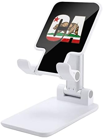 דגל קליפורניה דגל דגל שולחן עבודה מתקפל בעל טלפון סלולרי נייד מתכוונן לאביזרי שולחן נסיעות