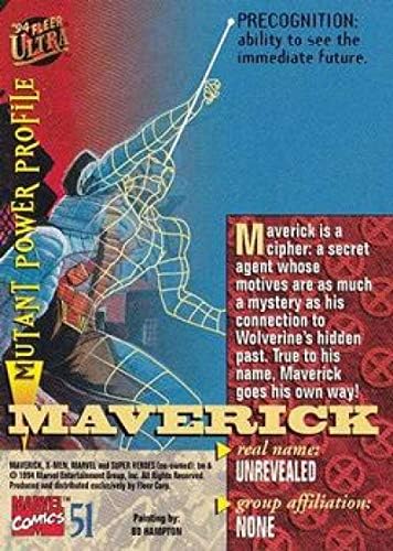 1994 Ultra X-Men Nonsport 51 Maverick רשמי מארוול כרטיס מסחר בגודל סטנדרטי