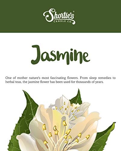 חברת הנרות של Shortie Jasmine Natural Soy Wax Melts - פורמולה 117-1 בניחוח מאוד 3 גרם. בר - מיוצר עם שמני ניחוח