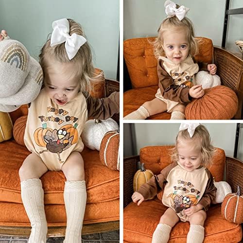 Simplee Kids תינוקות רומפר תלבושות תינוקות נופלות שרוול ארוך הדפס פרח גוף בגדים בגדים 0-18 חודשים