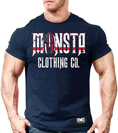 Monsta Bothing Co. Mens Mens Bodybuiting Wocation Fitness Grim חולצת חדר כושר