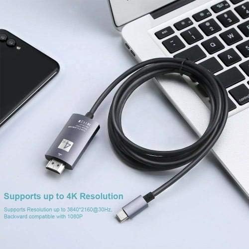 כבל Goxwave תואם ל- Anbernic RG350P - כבל SmartDisplay - USB Type -C ל- HDMI, כבל USB C/HDMI עבור Anbernic RG350P -