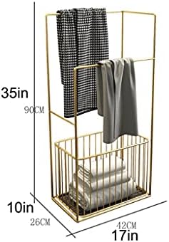 Qiaoli Freestand אחסון אמבטיה מארגן אחסון כביסה עם סלסול עם סל ומגבות מגבות יחידת מדף מגדל לסלון מרפסת מרפסת מארגן