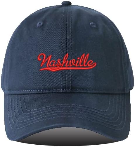 כובעי בייסבול לגברים של לקסיויבאי נאשוויל סיטי טאן רקום כותנה שטופה כובע אבא