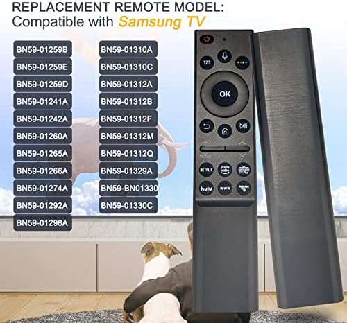 UniPlay אוניברסלי קול שלט רחוק החלפת סמסונג טלוויזיה חכמה LED QLED 4K 8K UHD HDR, עם Netflix Prime Video TV