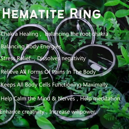5 יחידות אמיתי המטיט טבעת חרדה איזון שורש צ ' אקרת סופג שלילי אנרגיה, טבעת בריאות תכשיטי כאב הקלה מתנה עבור