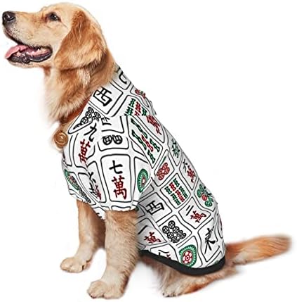 קפוצ'ון כלב גדול Mahjong-Shina-Culture-Hipster Sweater Sthoer Shaper עם כובע מעיל תלבושת חתול רך xx-large