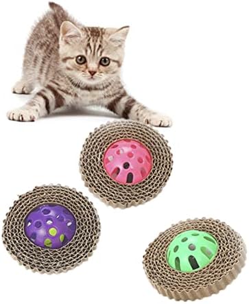 חתול פעמון כדור צעצוע שטיח חתול גרדן חתלתול צעצועי חתול צעצועי 5 יחידות גלי חתול גרדן חתלתול משטח גירוד חתול מגרד