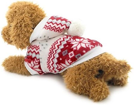 רנפי קטן כלב סלעית סוודר פתית שלג כלב מעיל צמר מרופד הסווטשרט חורף מעיל לחתולים גור תלבושת כלב הלבשה חג המולד תלבושות