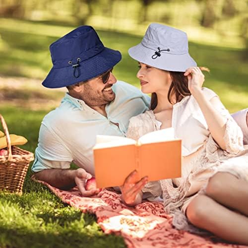 כובע דלי לגברים נשים חיצוניות UV כובע הגנה מפני שמש עם כובע דיג עמיד למים רחב לגינה לטיולי חוף