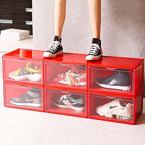 קופסאות נעליים של GFYWZZ, קופסת אחסון הניתנת לערימה אקרילית, נעלי ספורט פלסטיק אטום אבק ארגזי ארגון ארגזי