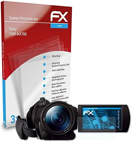 סרט הגנת המסך של Atfolix התואם למגן מסך של Sony FDR-AX700, סרט מגן אולטרה-ברור FX