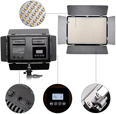 מלא אור אור וידאו אור מקצועי לצילום LED אור עם חצובה 2 SET DIMBABLE 5600K לסטודיו צילום תאורת תאורת חי כלי סטרימינג בשידור